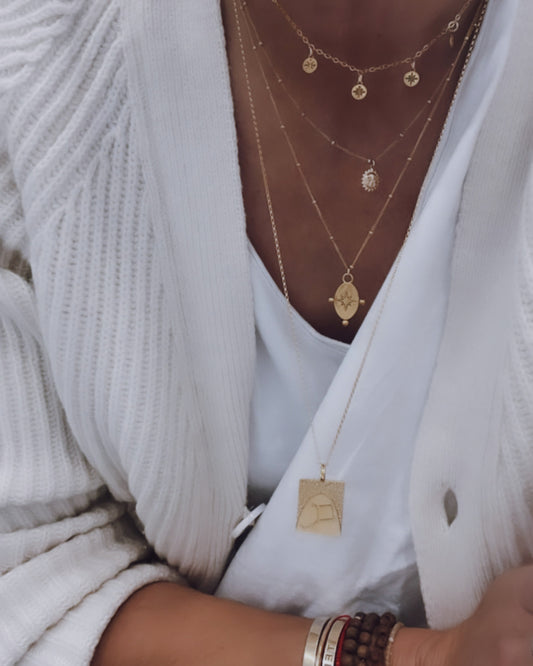 New Vintage by Kriss Morning Star gold necklace — view 2