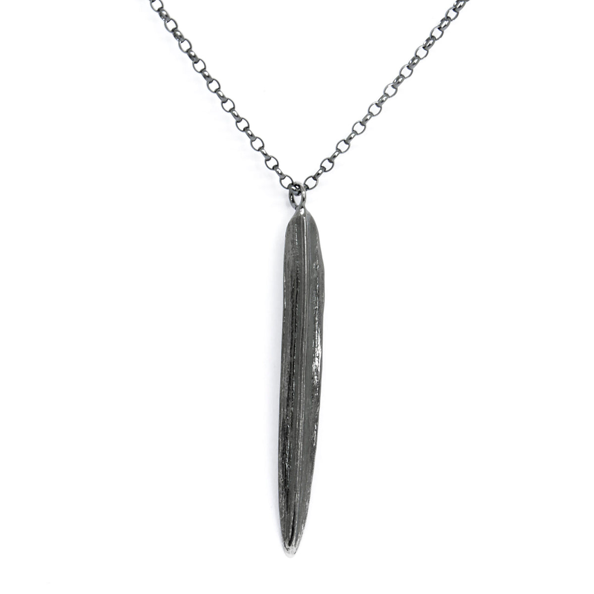 Agnes Veski SPRING Leaf silver pendant necklace — view 4