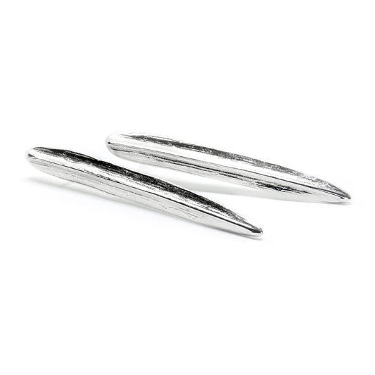 Agnes Veski SPRING Leaf silver earrings — view 2