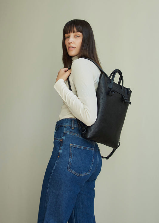 Lava Flow ALICE ARM minimalist leather backpack — view 2