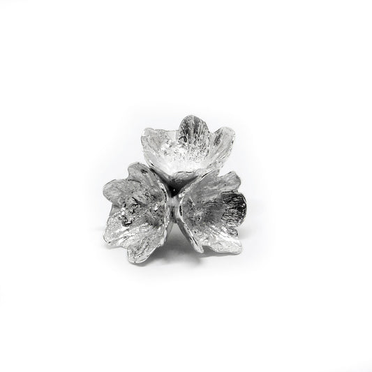 Agnes Veski SPRING Hepatica silver lapel pin brooch — view 2