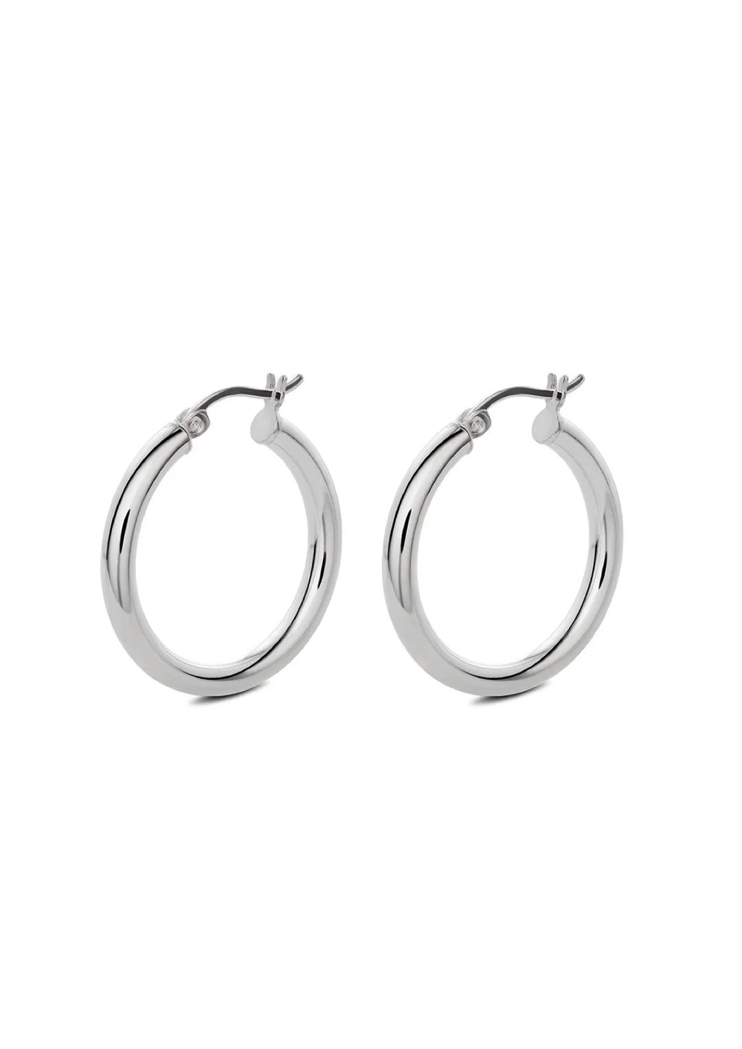 NO MORE Django sterling silver hoop earrings — view 2