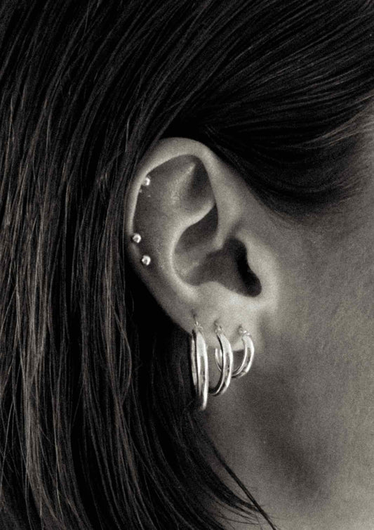 NO MORE Ella sterling silver hoop earrings — view 2