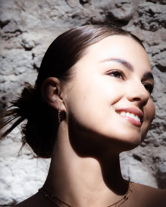 MyaMoon Aria Hoops M silver hoop earrings — view 2