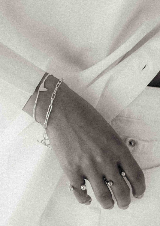 NO MORE Love sterling silver bracelet — view 2