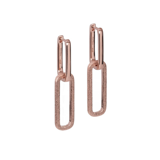 MyaMoon Metropolitan Rebel silver chain earrings — view 2