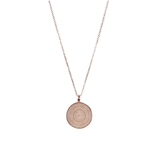 MyaMoon Juno Mandala silver medallion necklace — view 2