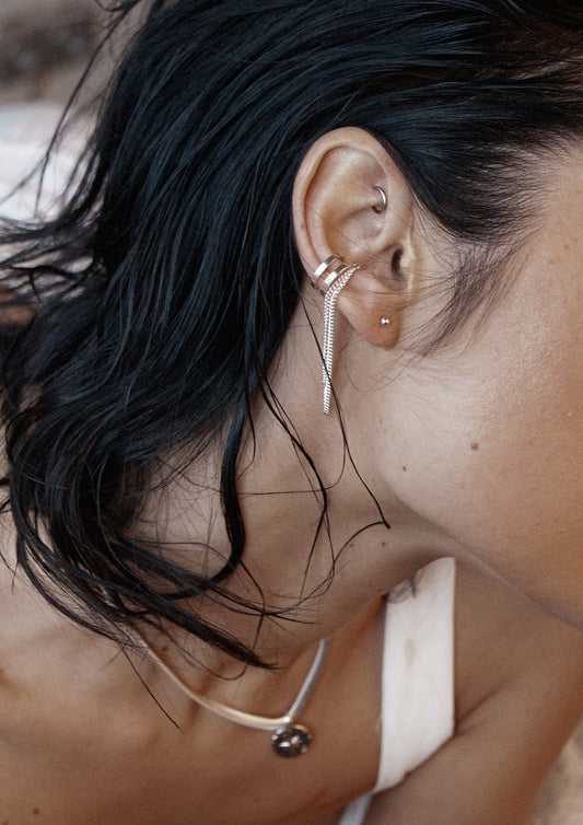 NO MORE Revolve sterling silver ear cuff — view 2