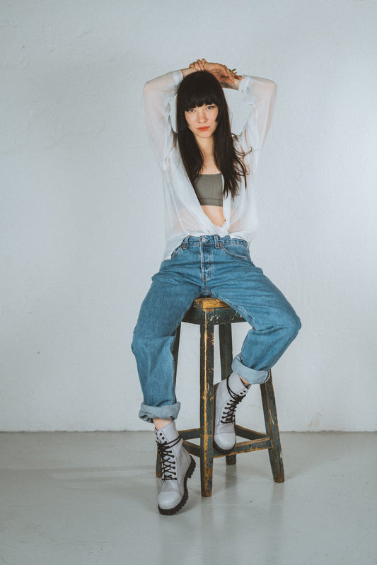 Samelin 511 Light Gray Boots – Subtle, Strong, and Unapologetically Punk