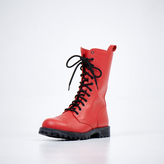 Samelin 516 Red High Aviator Boots – Fearless Style Meets Military-Grade Strength