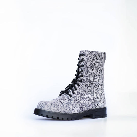 Samelin 511 Gray Flowers Boots – When Punk Meets Petals