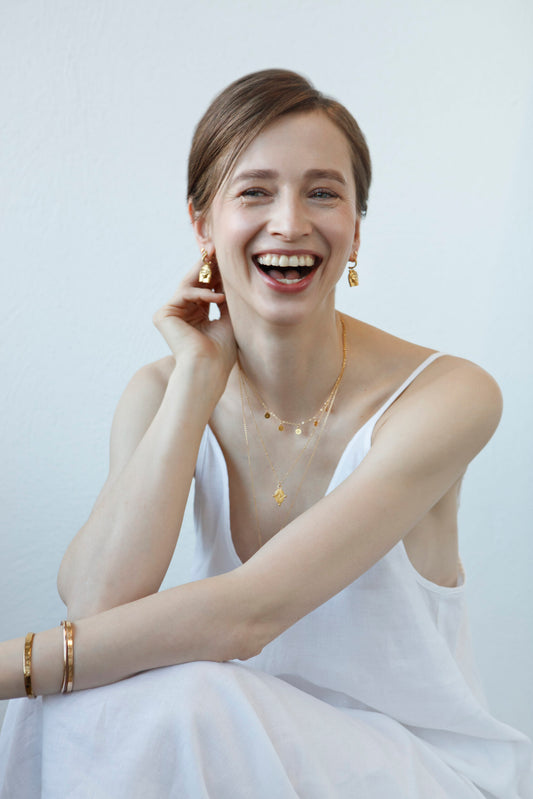 New Vintage by Kriss Stargazer gold choker necklace
