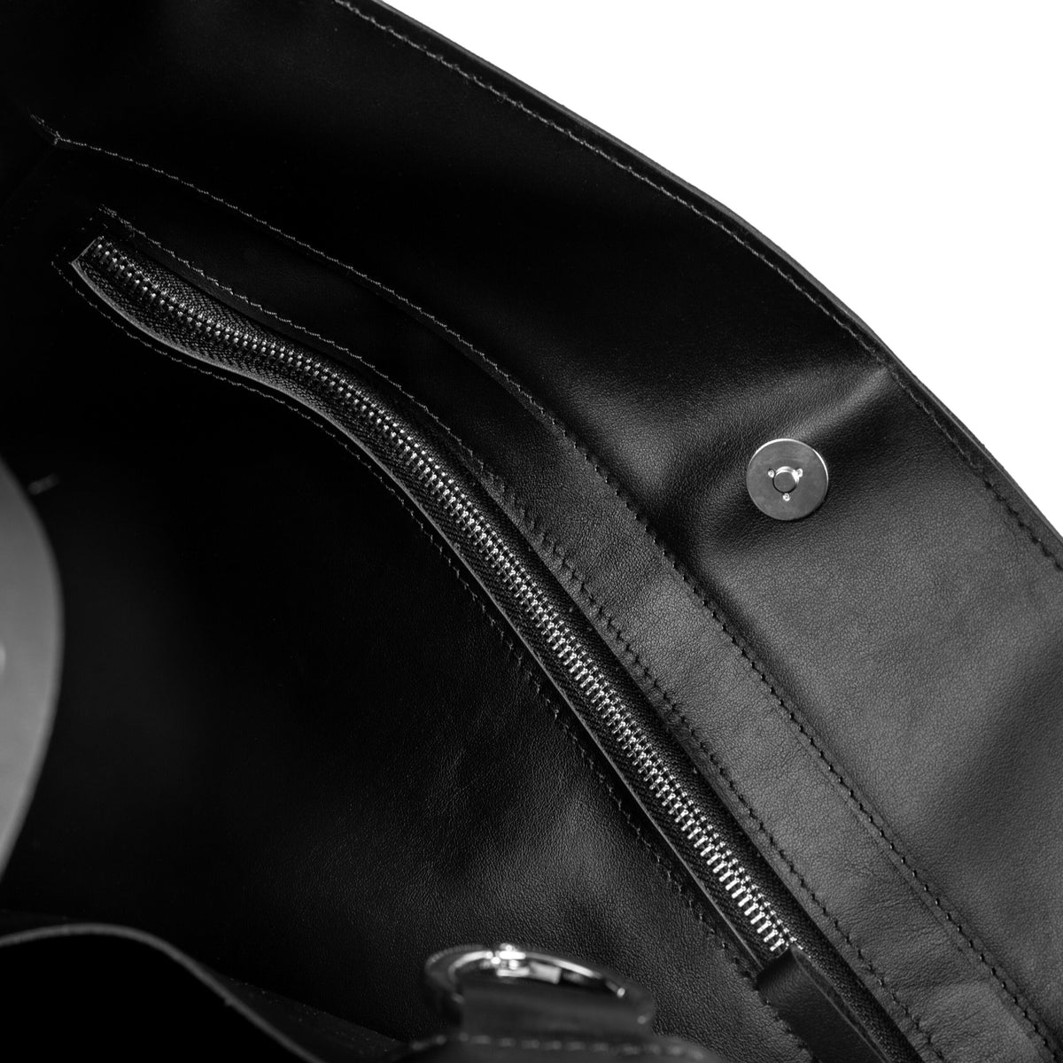 PYKOK Adele large genuine black leather tote bag — view 5