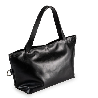 PYKOK Lima large soft black leather tote bag — view 4