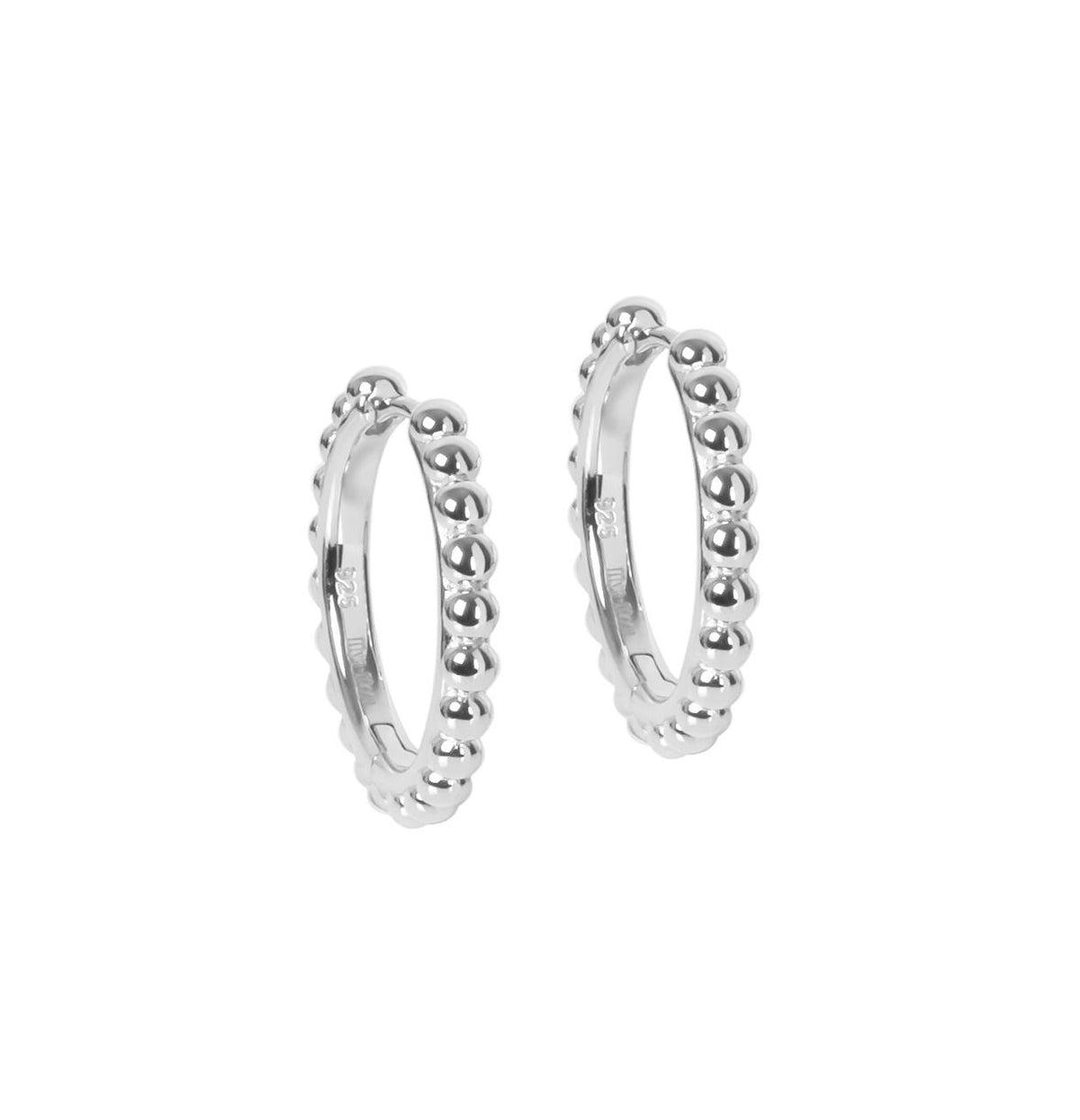 MyaMoon Aria Hoops M silver hoop earrings — view 3