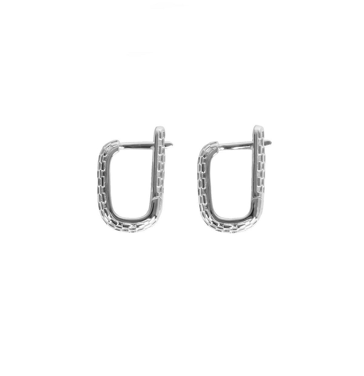 MyaMoon Honey Bee Hoopy silver hoop earrings — view 6