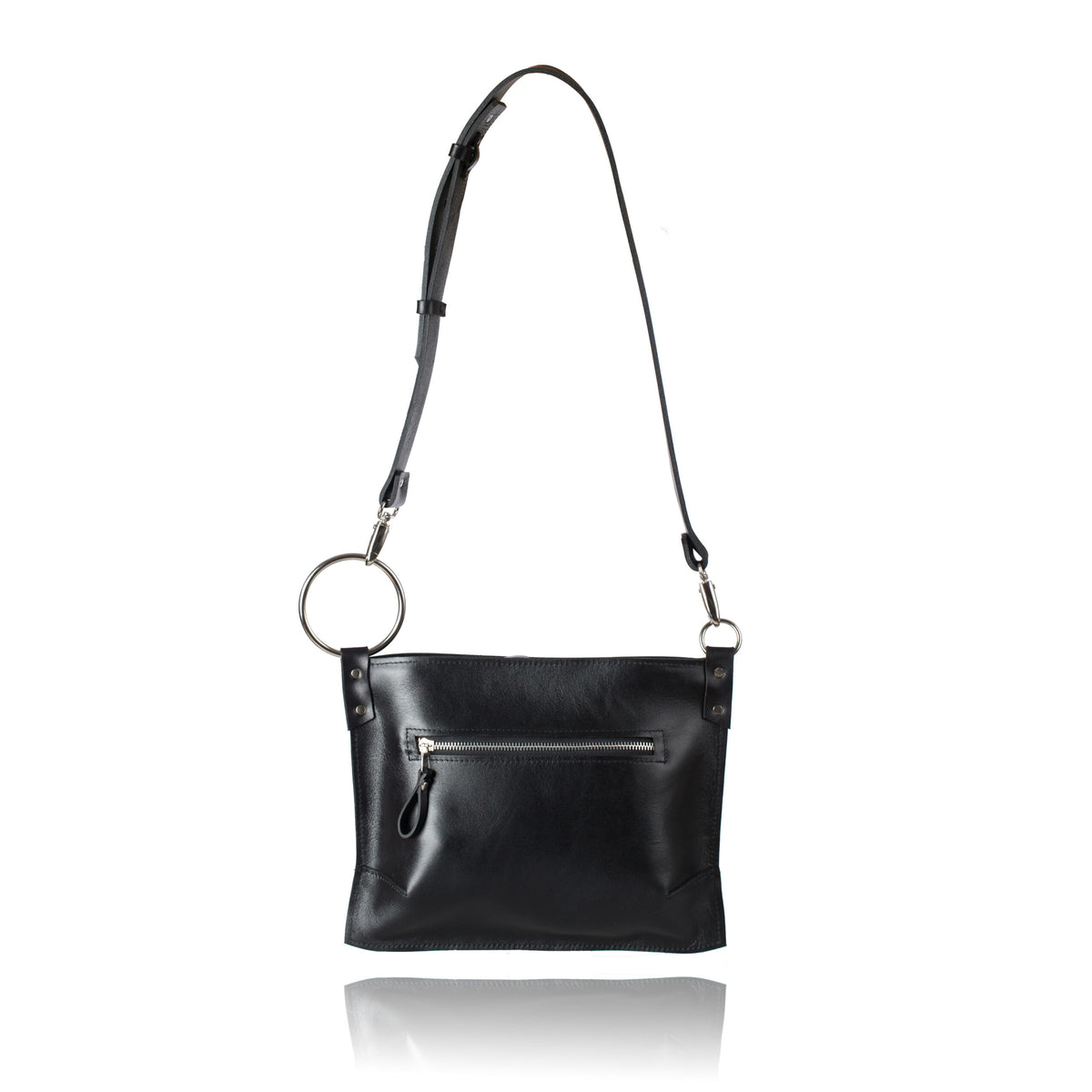 PYKOK Black Serenity genuine leather shoulder bag — view 3