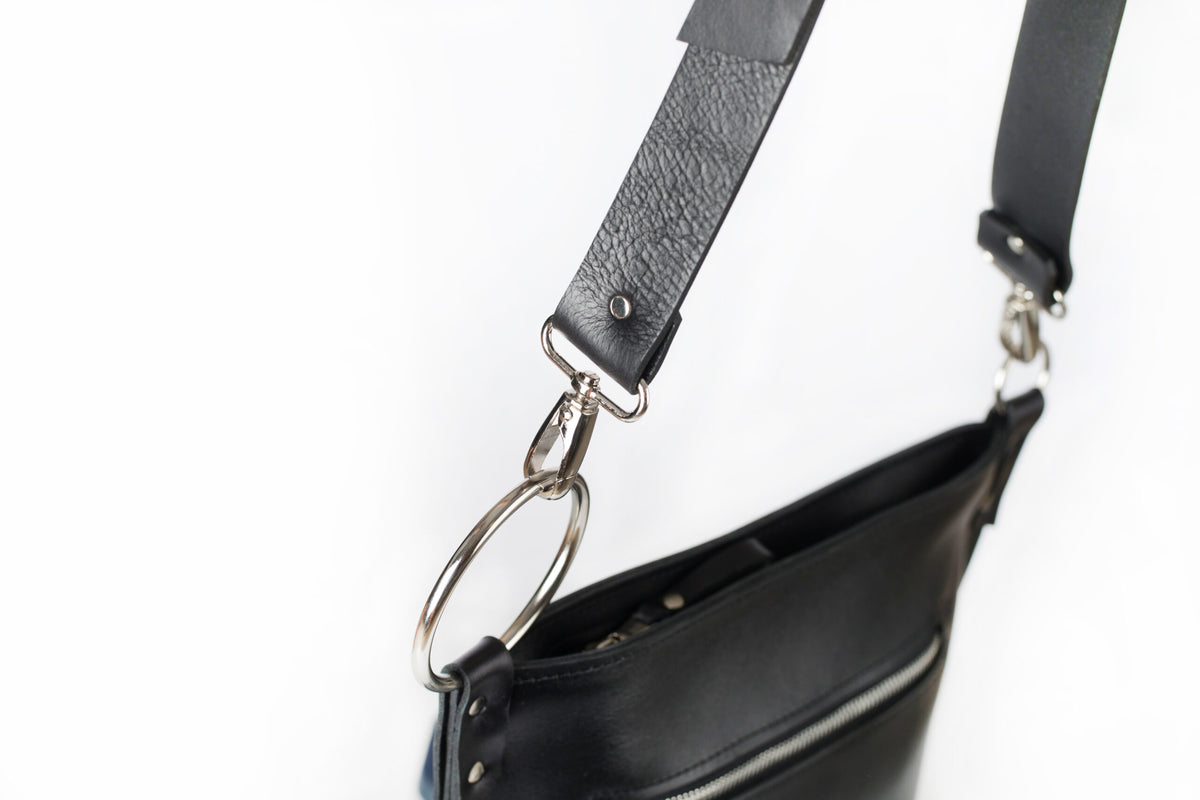PYKOK Black Serenity genuine leather shoulder bag — view 4