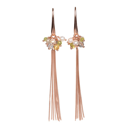 MyaMoon Cherie Color Tassel silver earrings
