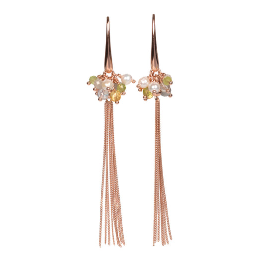 MyaMoon Cherie Color Tassel silver earrings