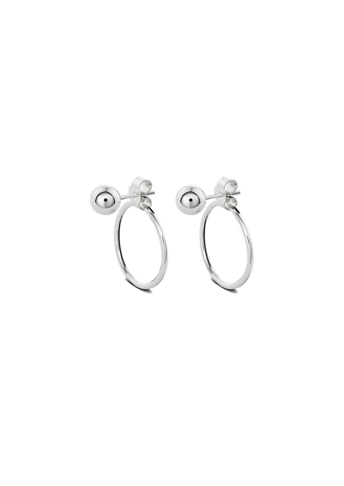 NO MORE Chord sterling silver front-facing earrings — view 3