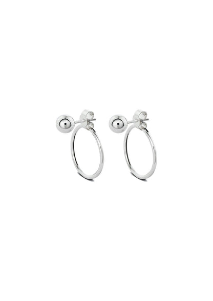NO MORE Chord sterling silver front-facing earrings — view 3
