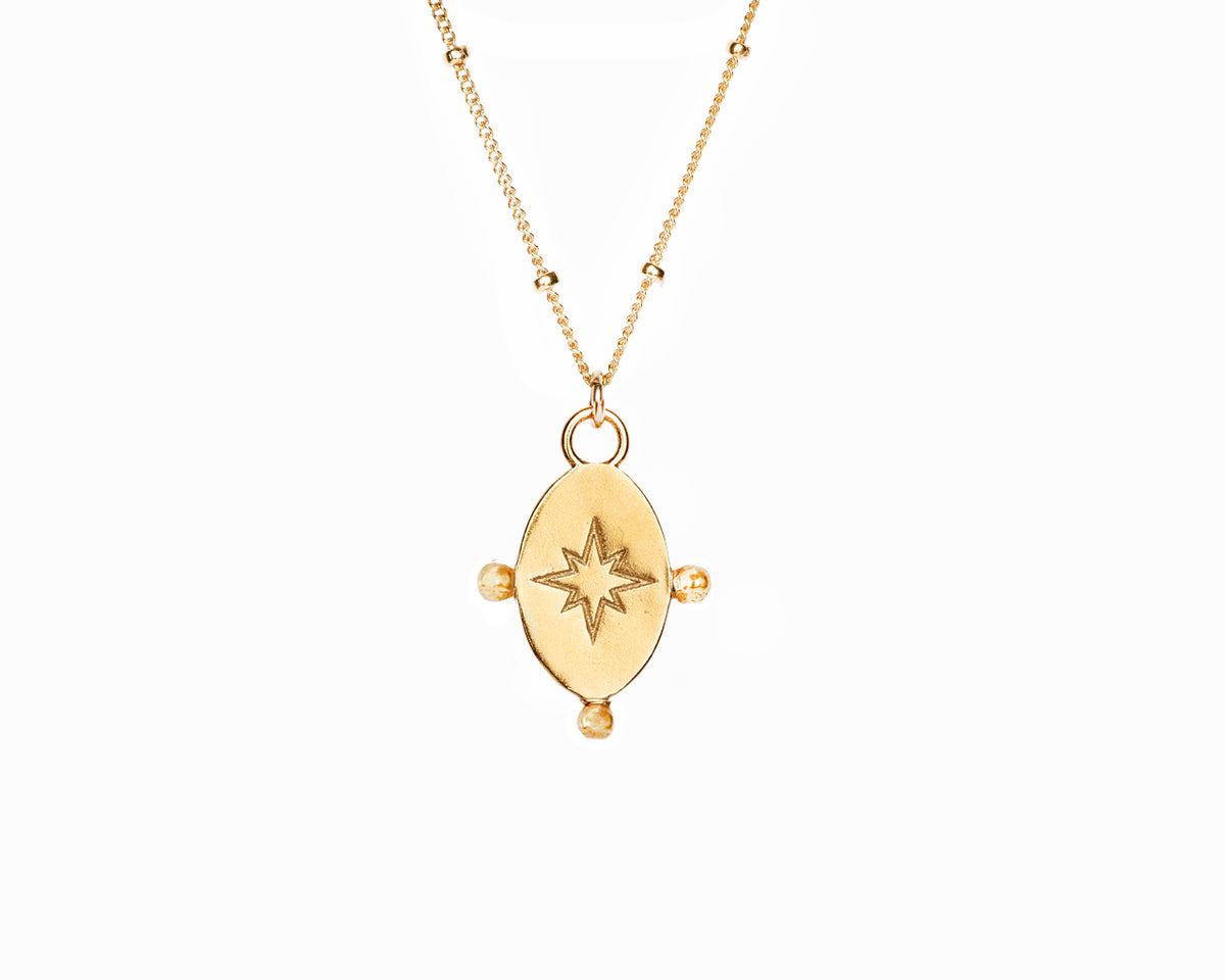 New Vintage by Kriss Morning Star gold necklace — view 5