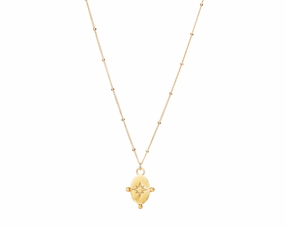 New Vintage by Kriss Morning Star gold necklace — view 4