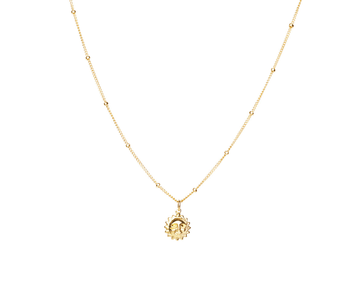 New Vintage by Kriss Shine Bright gold sun necklace — view 3