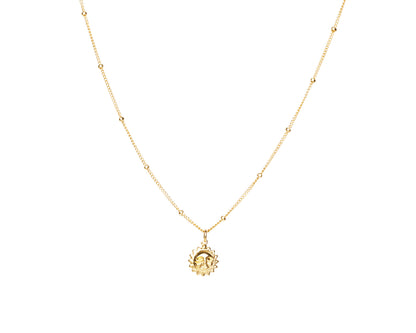 New Vintage by Kriss Shine Bright gold sun necklace — view 3