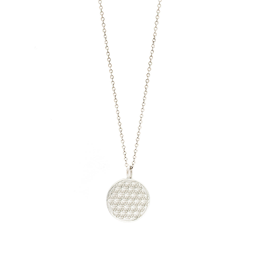 New Vintage by Kriss Flower of Life unisex silver necklace — view 6