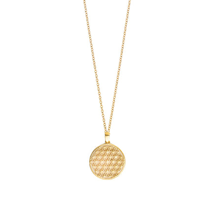 New Vintage by Kriss Flower of Life unisex silver necklace — view 8