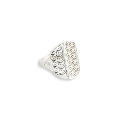 New Vintage by Kriss Flower of Life silver ring — view 8
