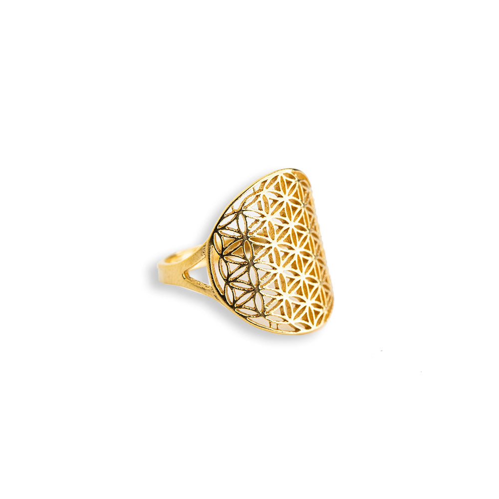 New Vintage by Kriss Flower of Life silver ring — view 7