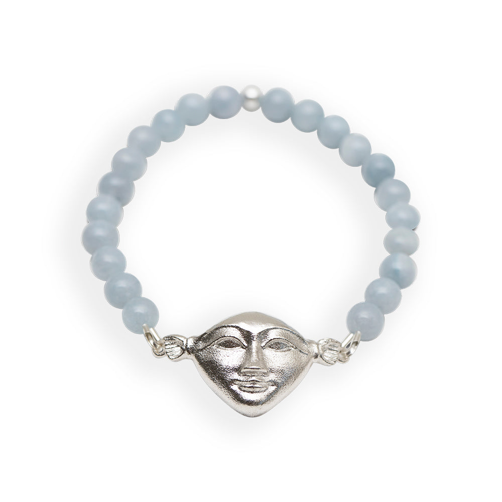 New Vintage by Kriss Hathor Harmony silver bracelet with aquamarine — view 4