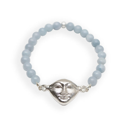 New Vintage by Kriss Hathor Harmony silver bracelet with aquamarine — view 4