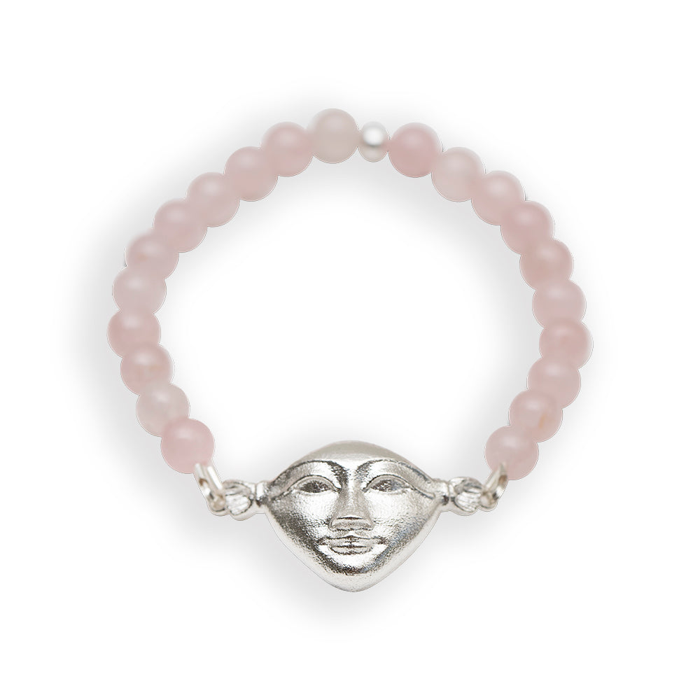 New Vintage by Kriss Hathor Harmony silver bracelet with rose quartz — view 4