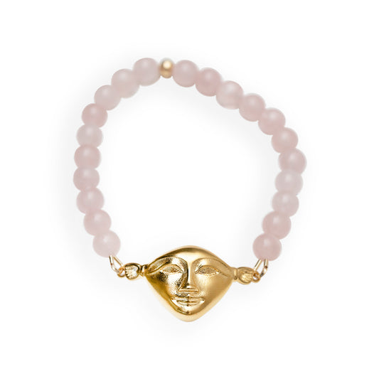 New Vintage by Kriss Hathor Harmony silver bracelet with rose quartz — view 2