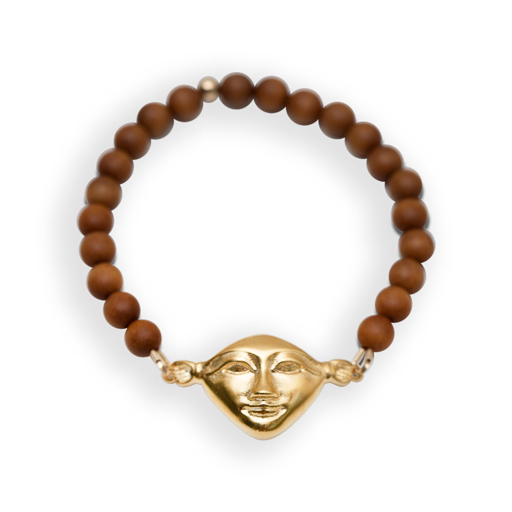 New Vintage by Kriss Hathor Harmony silver bracelet with sandalwood