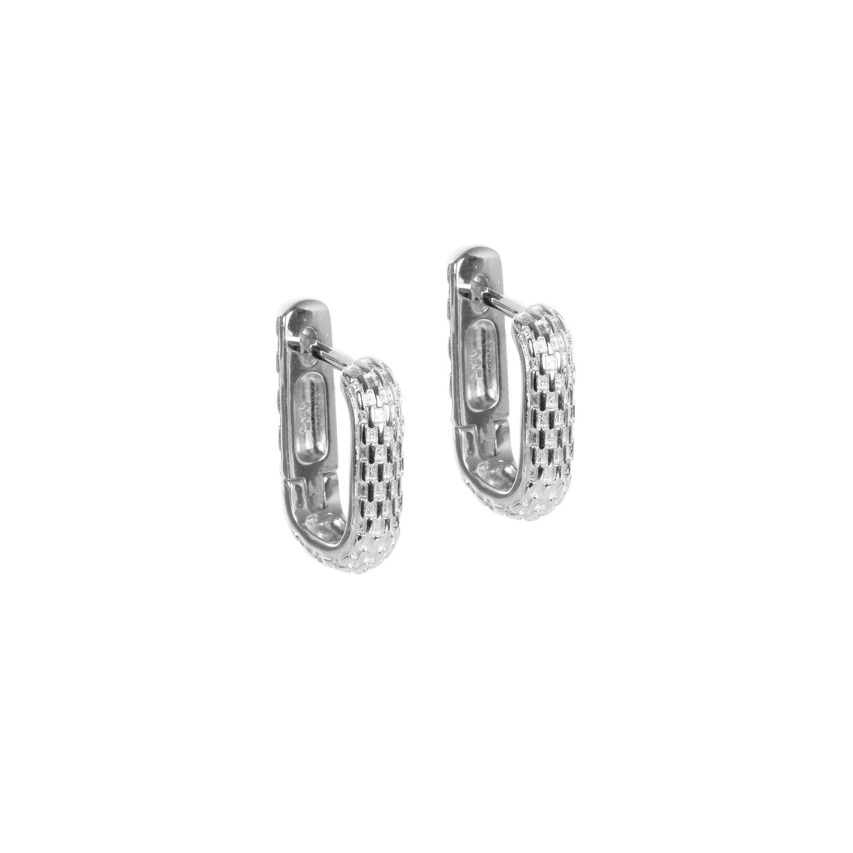 MyaMoon Honey Bee Hoopy silver hoop earrings — view 2