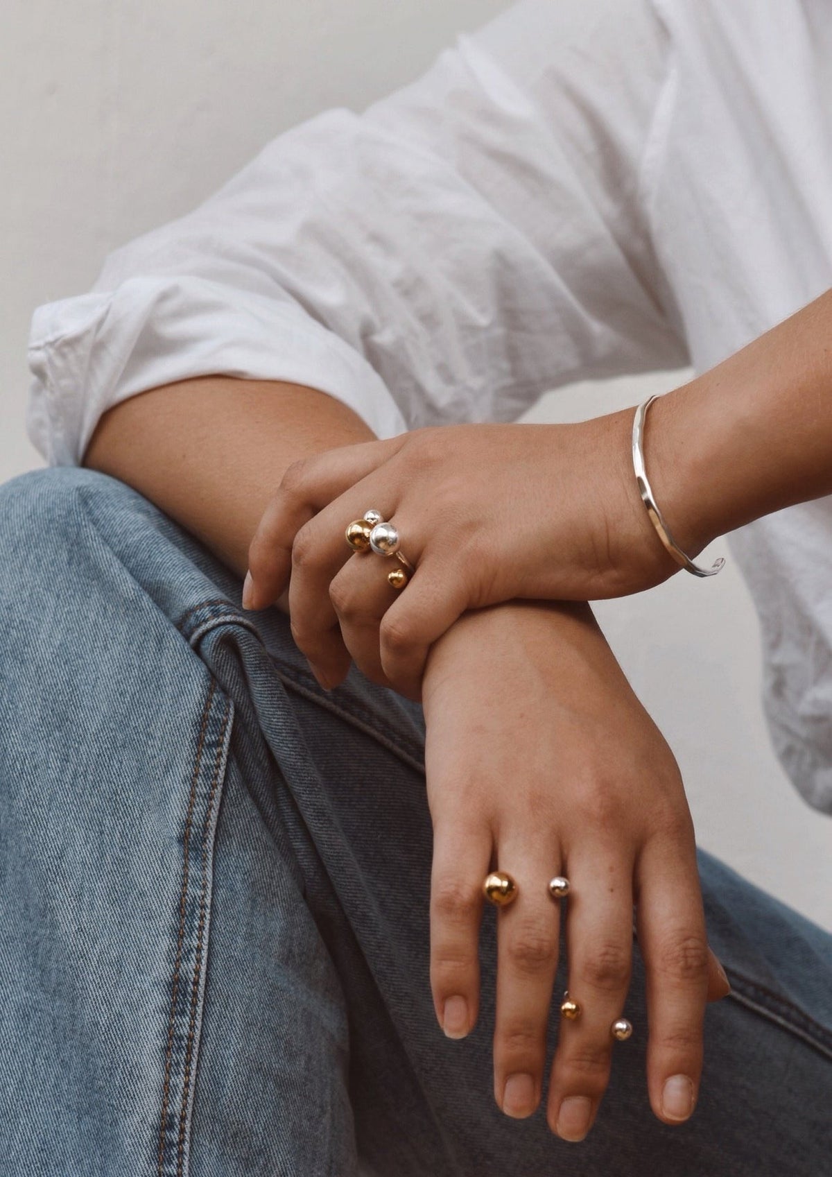 NO MORE Big Bomb gold vermeil bubble ring — view 8