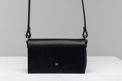 PYKOK Kora leather mini crossbody bag in black — view 4