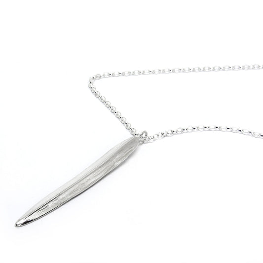 Agnes Veski SPRING Leaf silver pendant necklace — view 2