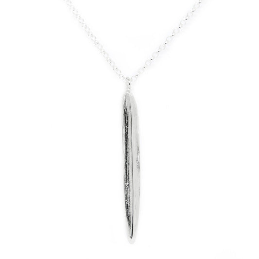 Agnes Veski SPRING Leaf silver pendant necklace