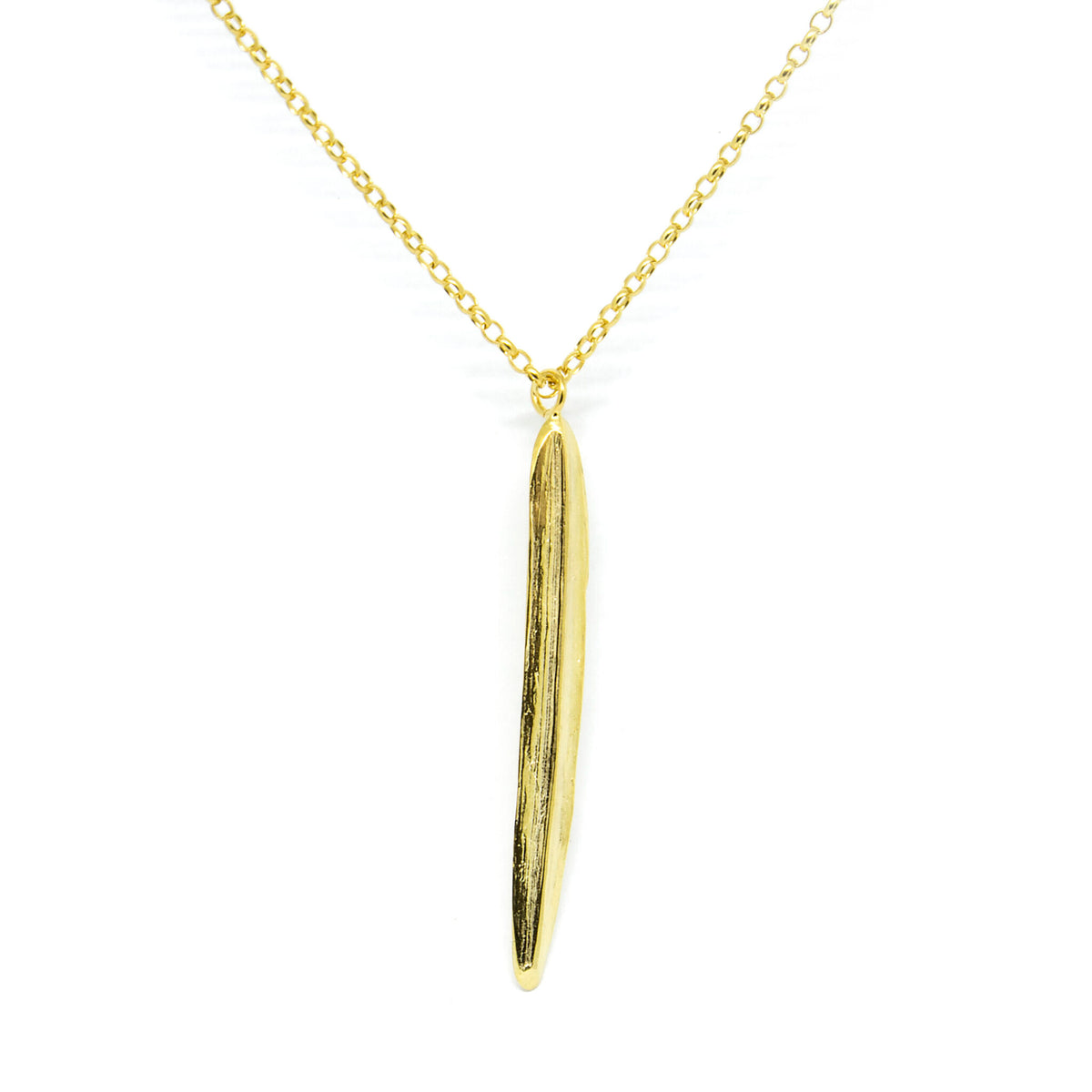 Agnes Veski SPRING Leaf silver pendant necklace — view 3