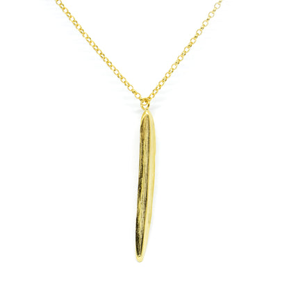 Agnes Veski SPRING Leaf silver pendant necklace — view 3