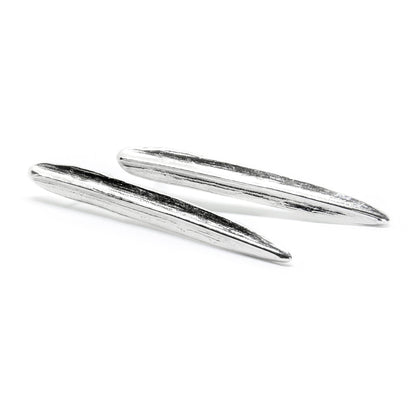 Agnes Veski SPRING Leaf silver earrings — view 2