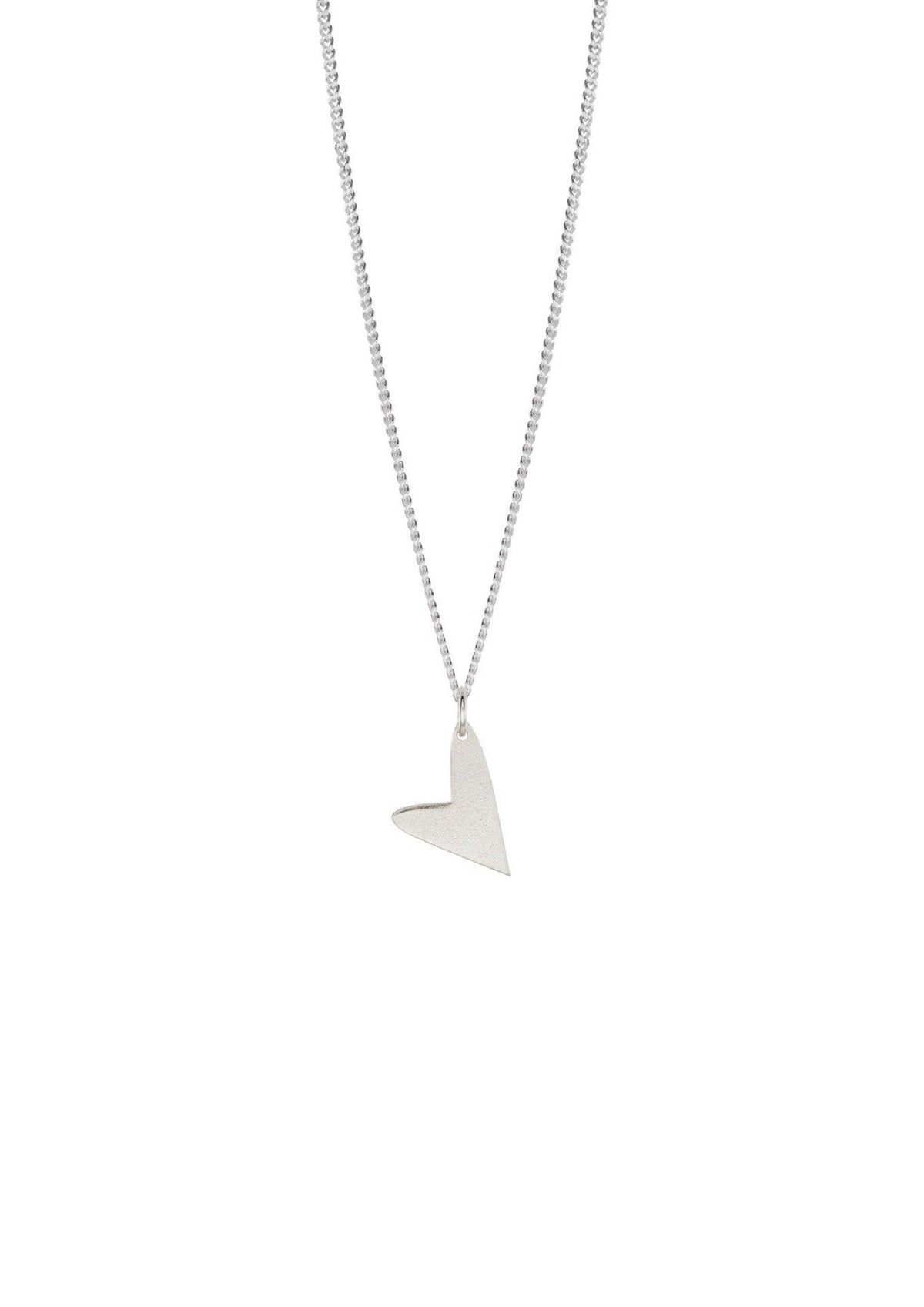 NO MORE Love sterling silver heart necklace — view 4