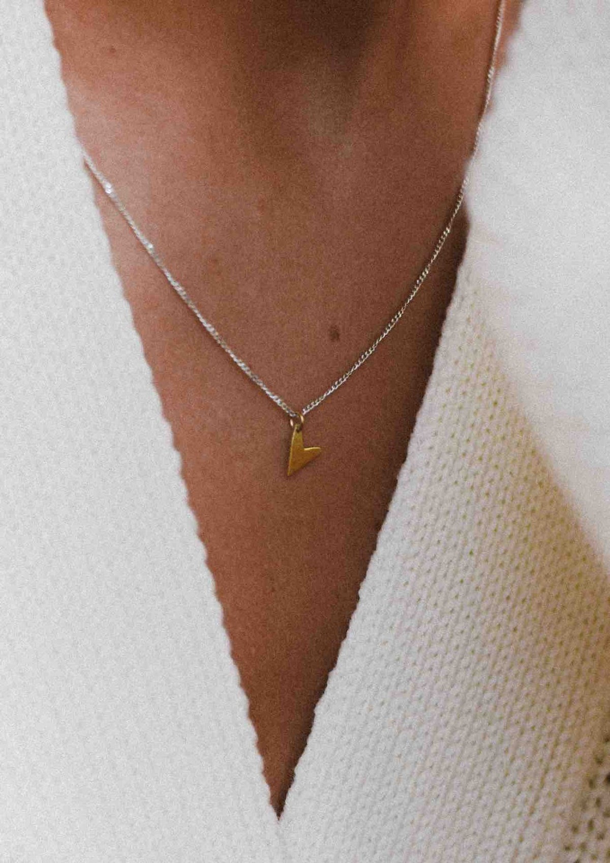 NO MORE Love gold vermeil heart necklace — view 4