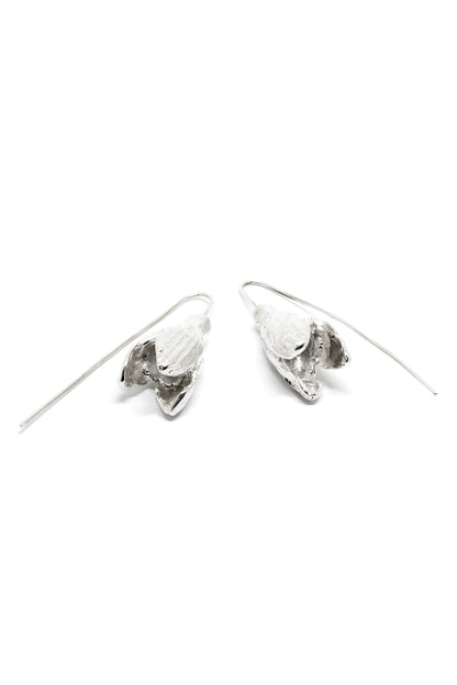 Agnes Veski SPRING Snowdrops silver drop earrings with hooks — view 3
